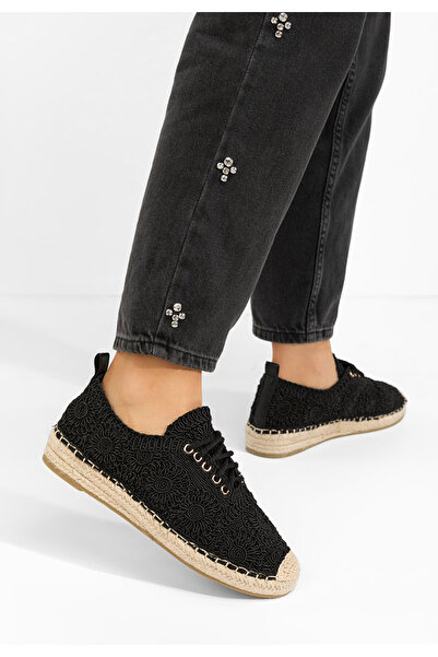 B T Shoes Černé dámské espadrilky Klarysa