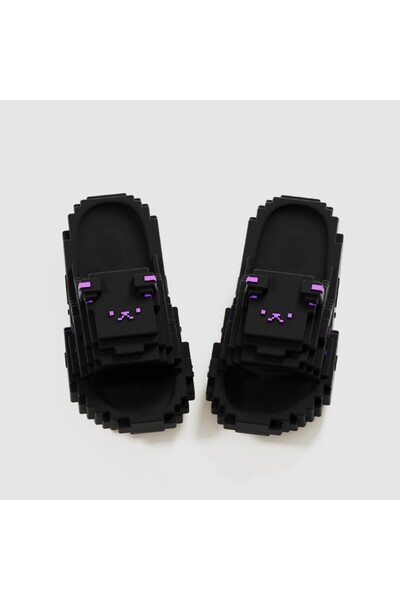 Flippy Unisex Pixel Casual Slippers, EVA Foam, Non-slip, Size 40-41, Black