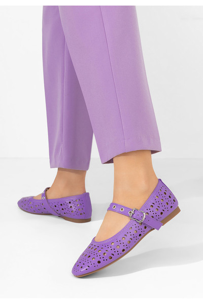 B T Shoes Fialové dámské baleríny Arminda