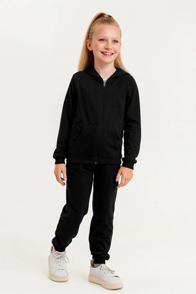 e-çocuk طقم رياضي للأطفال بغطاء للرأس وسحاب للجنسين - 25002