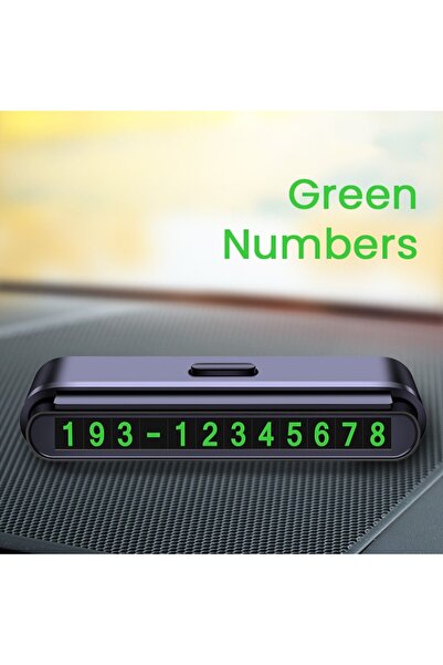 dalip Phone Number Holder for Car Parking, Flippy, Number Display Slider, Adhesive Tape Included, 120 x 48