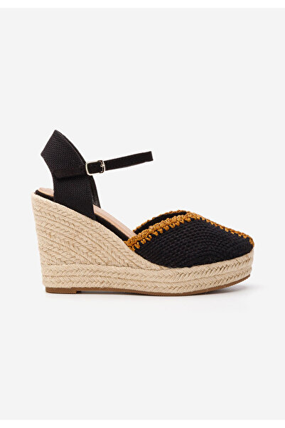 B T Shoes Černé dámské espadrilky Marylouise
