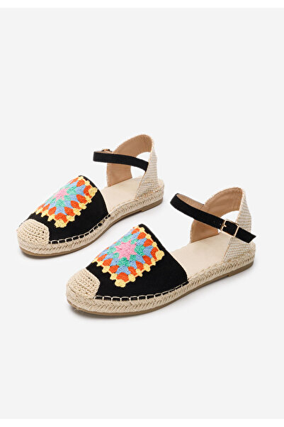 B T Shoes Černé dámské espadrilky Graciella