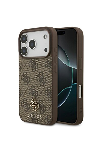 Guess Carcasă pentru iPhone 17 Pro 4G cu logo mic și clasic MagSafe, maro