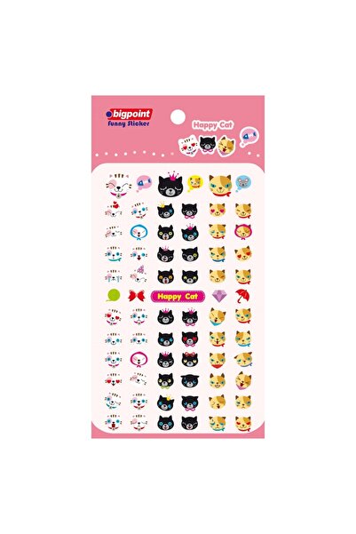Bigpoint ملصق القطط السعيدة × 15 قطعة