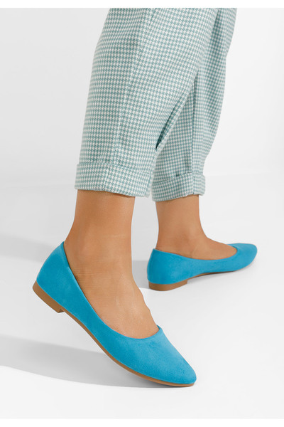 B T Shoes Světle modré dámské baleríny Genevieve V2