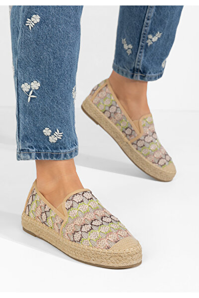 B T Shoes Béžové dámské espadrilky Kymberly