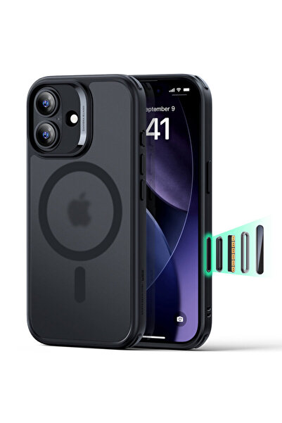 ESR Husa iPhone 17 Classic Hybrid HaloLock, negru frost