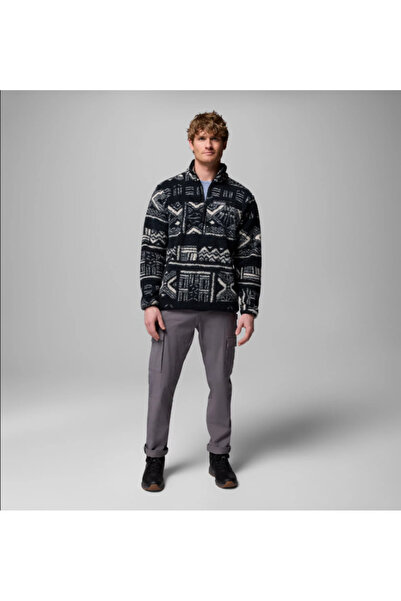 Columbia Rugged Ridge (Brand Name) ™   High Pile Half Zip Black Men's Outdoor Fleece Ae3598-010