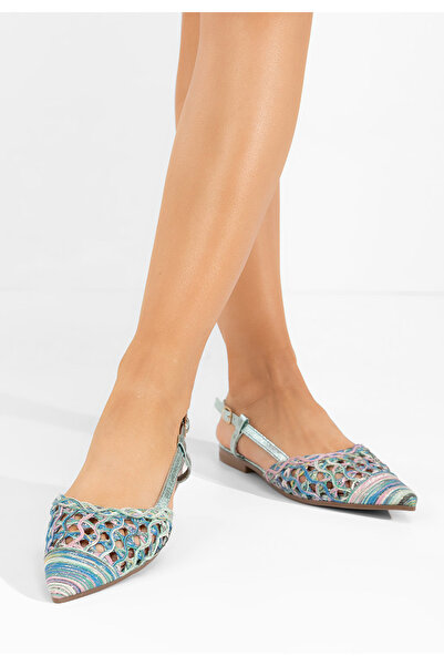 B T Shoes Modré dámské baleríny Elimonsa