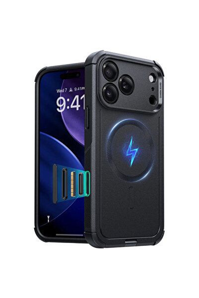 ESR Husa iPhone 17 Pro Max Cyber Halolock, negru