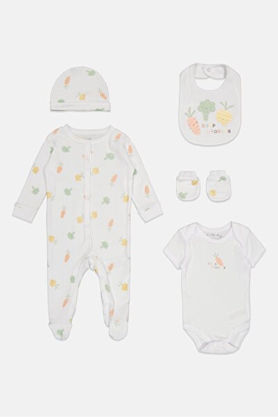 Rock A Bye Baby Boutique Toddlers Boy 5 Pieces Graphic Print Gift Set, Multicolor