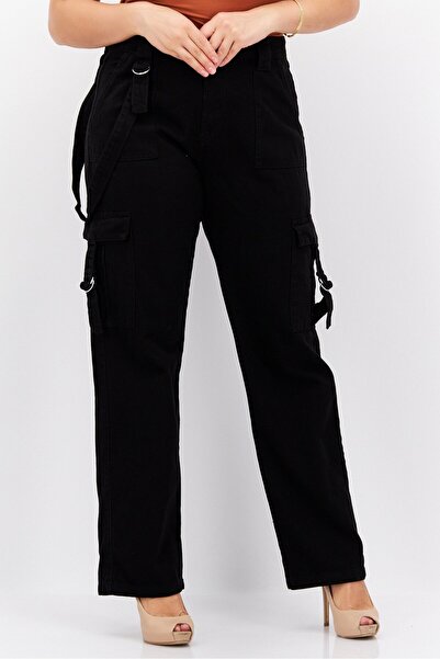 Don't Call Me Jennyfer Women Straight Fit Solid Non Stretchable Cargo Denim J...