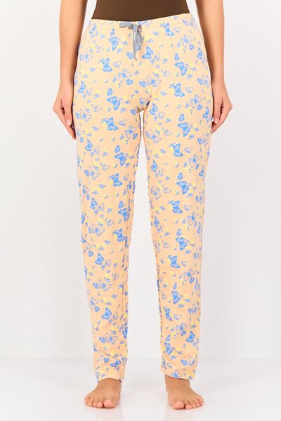 Zivame بيجامة نوم روزالين من مجموعة النساء، مطبوعة بالكامل، برباط، متعددة الأ...