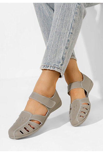 B T Shoes Šedé dámské baleríny Emmeline