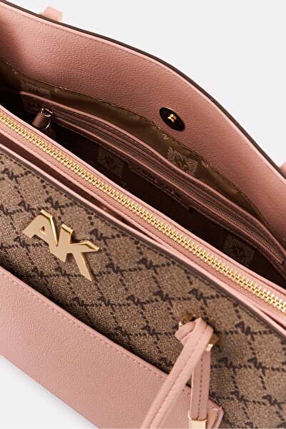 Anne Klein Women Brand Logo Shoulder Bag With Small Pouch, Multicolor