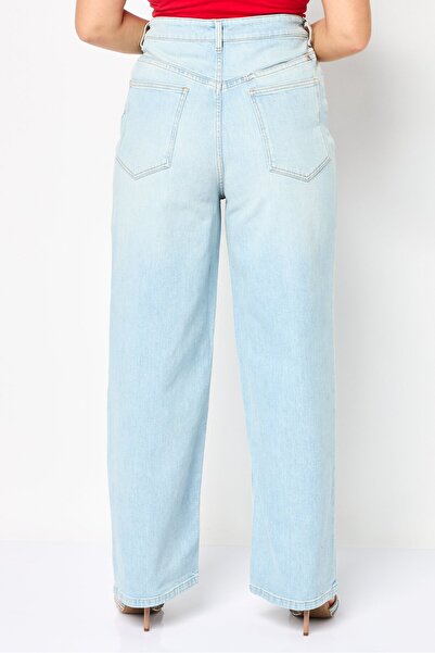 Givenchy Women Regular Fit Washed Stretchable Jeans, Light Blue
