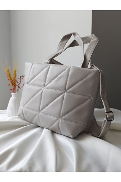 VivazzaLuxe Women's Leather Quilted Pattern Zippered Casual Medium Size Hand and Shoulder Bag