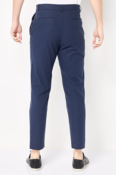 Karl Lagerfeld Men Regular Fit Plain Chino Pants, Navy