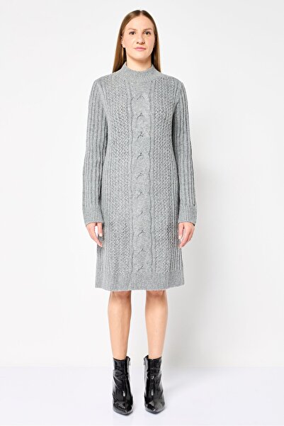 Tommy Hilfiger Women Embroidered Logo Sweater Dress, Grey