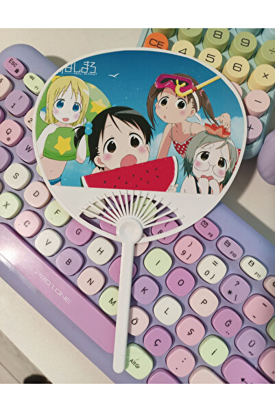 nihonwosekai Ichigo Mashimaro Anime Yelpaze Çanta Boy Strawberry Marshmellow