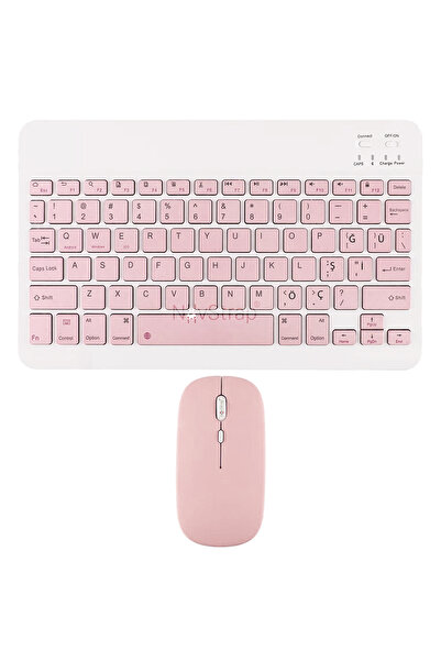 NovStrap Bluetooth Klavye Mouse Seti (Türkçe Q Karakterli) Tüm Tablet ve Tele...