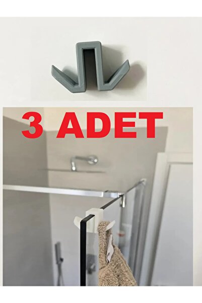 RELATOS 3 Adet Çift Taraflı Duşakabin Camına Asılan Havlu Kıyafet Askısı Duşakabin Askısı