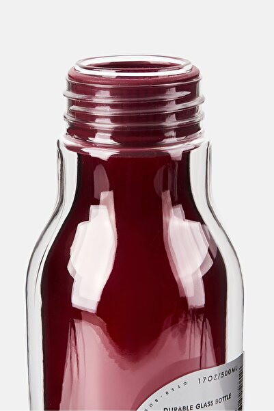Asobu Double Wall Durable Glass Bottle 500 ml, Burgundy