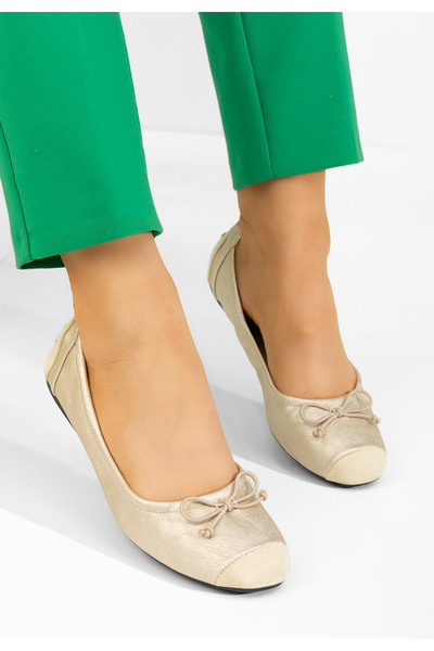 B T Shoes Balerini dama Amania V3 aurii