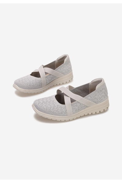 B T Shoes Šedé dámské baleríny Vanora