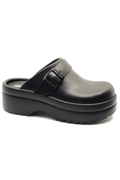 Kocamanlar Ayakkabı Kocamanlar Sabo Doctor and Nurse Slippers Thick Sole Orthopedic Women's Slippers Black
