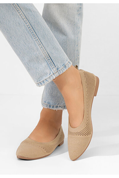 B T Shoes Camelové dámské baleríny Maryann