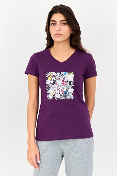 Zivame قميص نوم نسائي مطبوع عليه رسومات X Rosaline، أرجواني