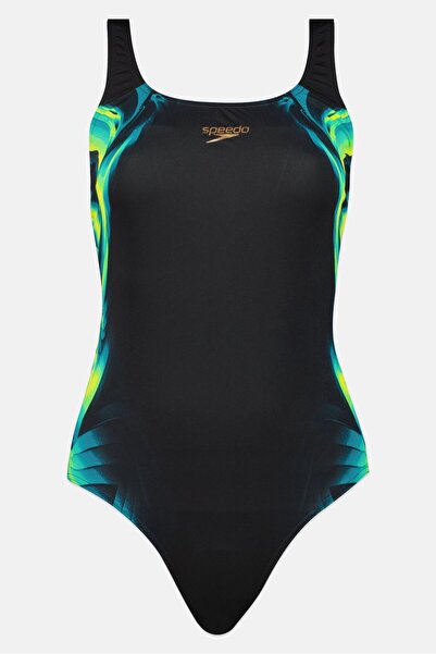 SPEEDO Women Brand Logo One Piece Swimwear, Black