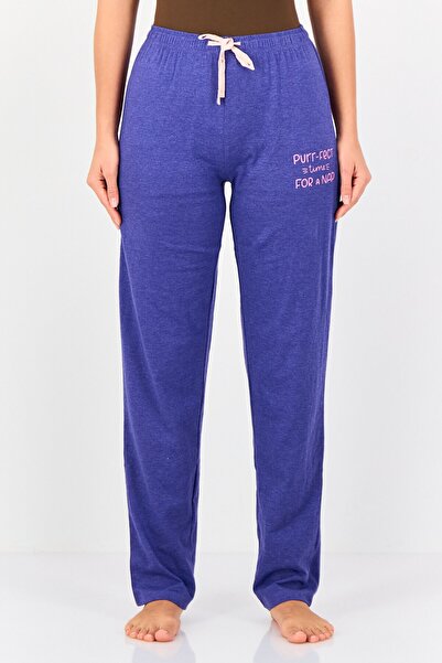 Zivame بنطلون بيجاما نسائي بطبعة جرافيكية ورباط، أرجواني