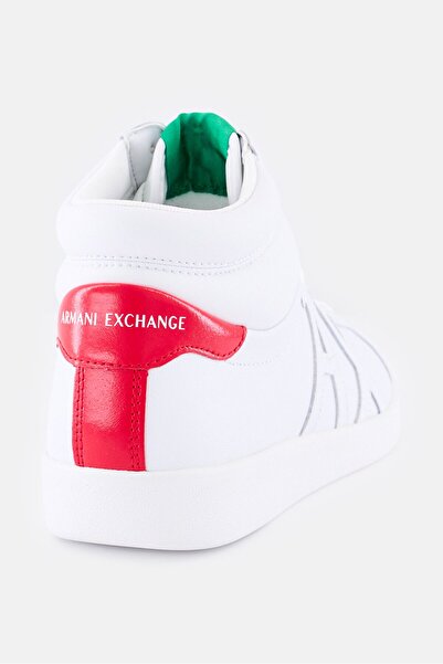 Armani Exchange Men Brand Logo Lace Up Casual Shoes, White