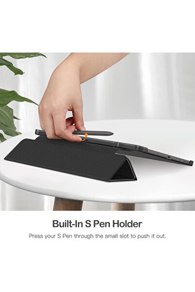 m.tk moveteck Samsung Galaxy Tab S10 Lite 10.9 Kılıf Smart Uyku Modlu Kalem Bölmeli Standlı Arkası Renkli Kapak