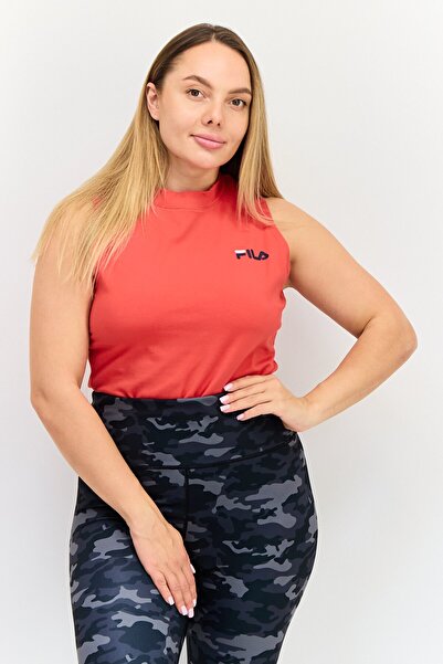 FILA Women Sportswear Fit Sleeveless Outdoor Bodysuit, Red