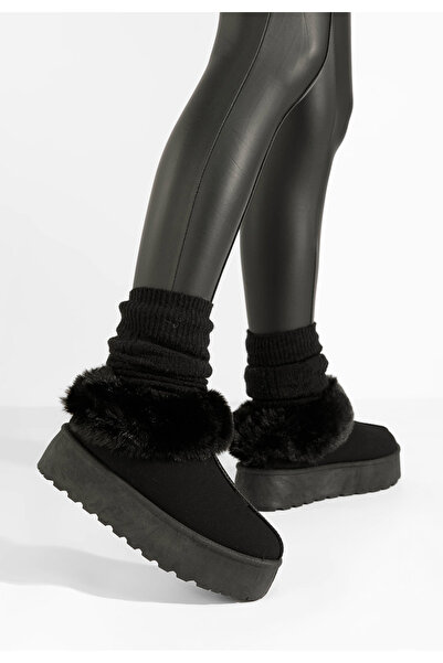 B T Shoes Αρβυλάκια γυναικεία Maily Μαύρα