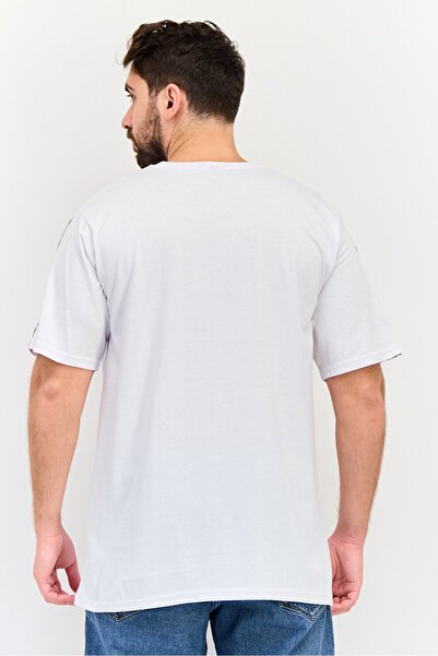 Nautica Men Crew Neck Short Sleeves Embroidered Logo T-Shirt, White