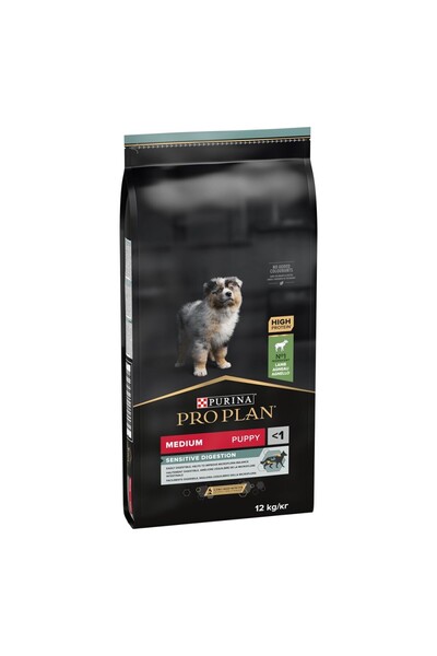 Pro Plan Medium Puppy, Sensitive Digestion, Lamb, 12kg