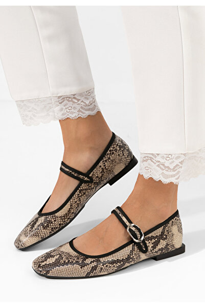 B T Shoes Animal print dámské baleríny Katianna