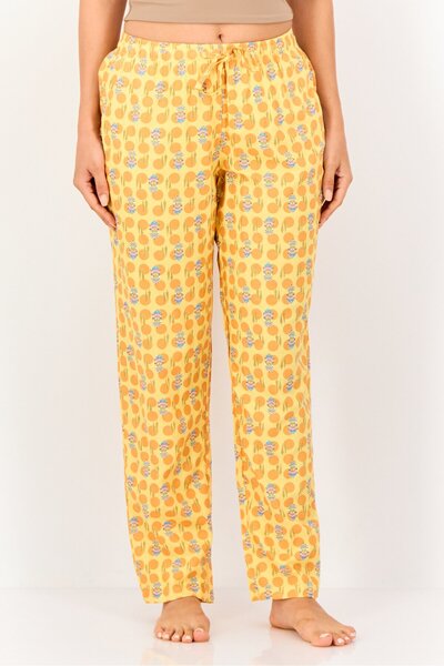 Zivame بنطلون بيجاما مطبوع بالكامل من باي روزالين للنساء، متعدد الألوان