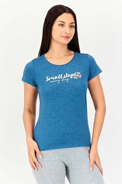 Zivame ملابس نوم نسائية مكونة من قطعتين برقبة دائرية وطبعة جرافيكية وأكمام قص...