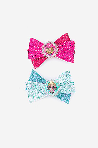 L.O.L. SURPRISE Kids Girl 2,Pcs Metallic Hair Clip, Pink and Blue
