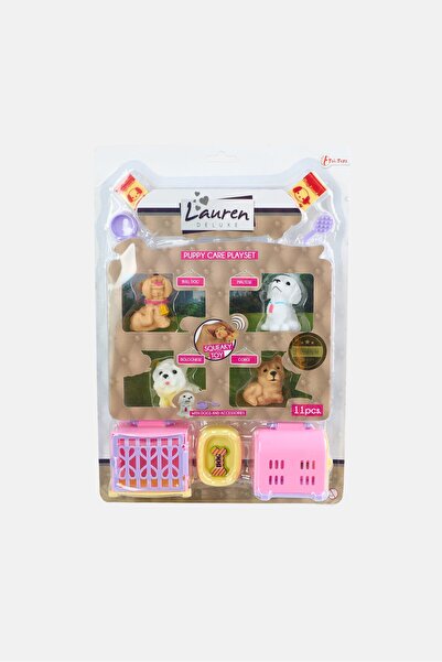 Toi-Toys مجموعة لعب العناية بالجراء الصريرية من 11 قطعة