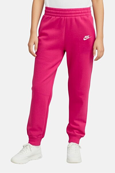 Nike Kids Girl Embroidered Logo Outdoor Sweatpants, Pink