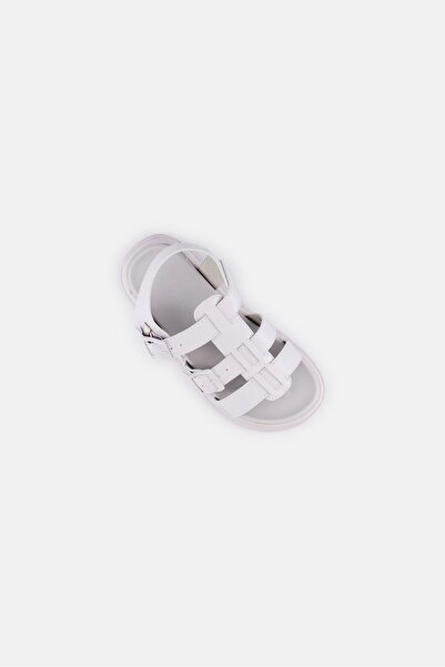 XTI Kids Girls Adjustable Buckle Sandals, White