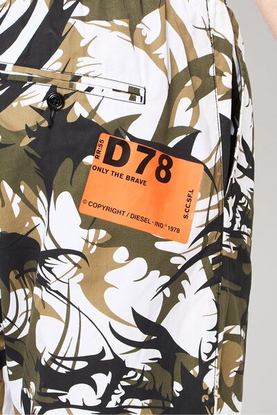 Diesel Men Regular Fit Allover Print Chino Pants, Multicolor