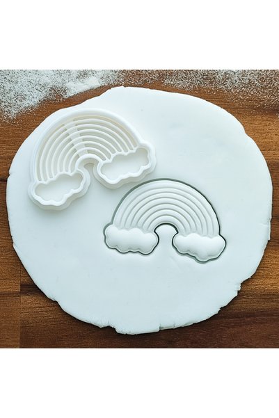 Rafine Studio 3D Car and Rainbow Themed Cookie Cutter Set – Polymer Clay, Play Dough Cutter Shaper